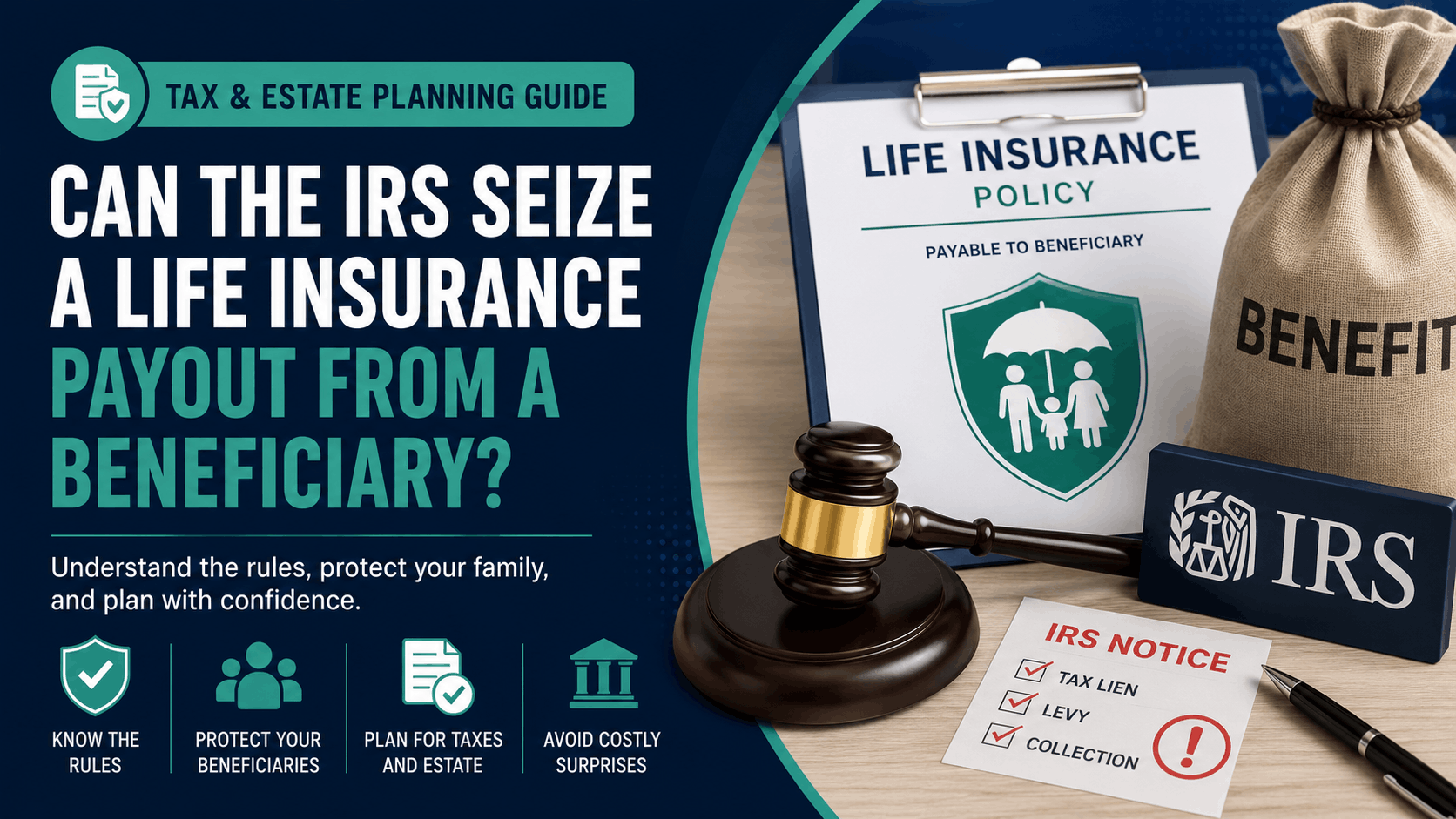 Can the IRS seize a life insurance payout? Tax guide showing when liens and levies may reach beneficiary proceeds